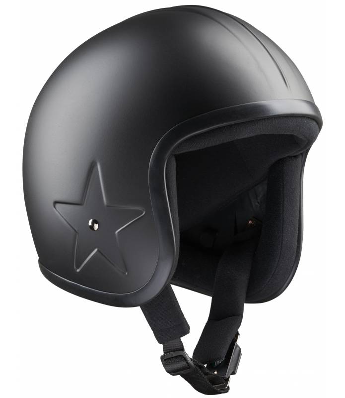 Sillón grosor Relajante Casco MOTO Negro SKY3 JET Estrella BANDIT Open face Helmet Custom NO  HOMOLOGADO