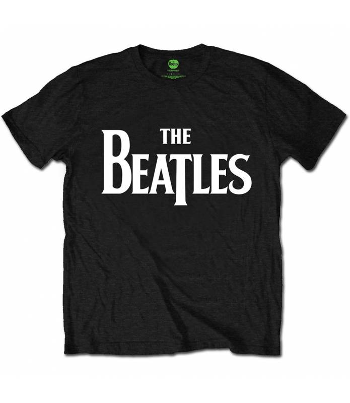 Superficie lunar Bienes Escultor The Beatles Logo Camiseta chico black Oficial Tee men Rock Off BEATTEE10MB  | Caramba Shop