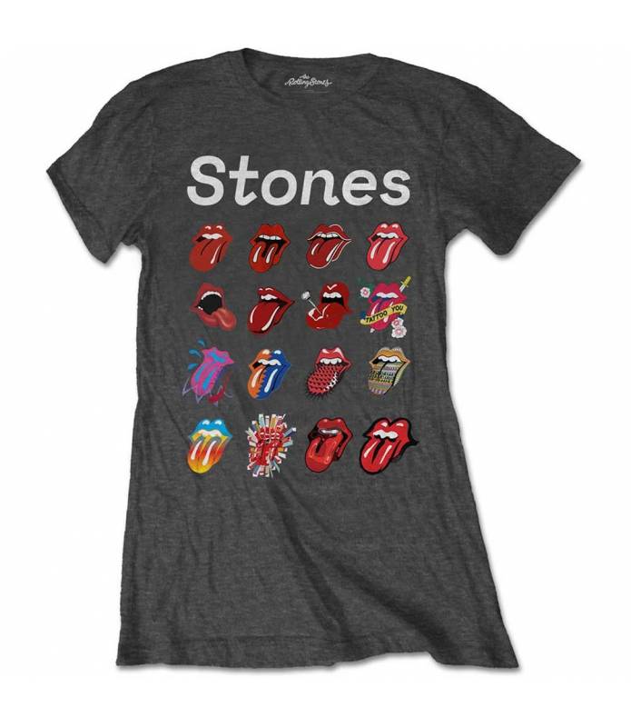 ROLLING STONES No Filter Evolution Camiseta oficial Chica RockOff RSTS97LC |