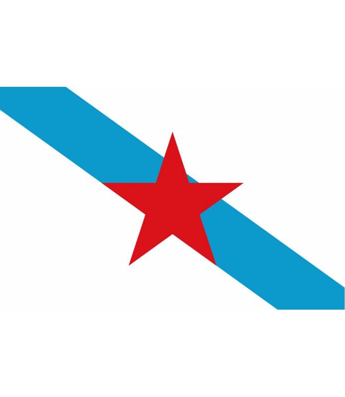 BANDERA GALICIA ESTRELLA ROJA / GALICIAN RED STAR FLAG